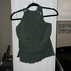 Green halter tie top. Size US 8. Never been worn. Tags attached.